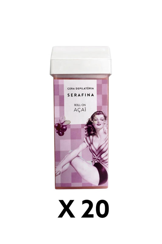 COMBO CERA DEPILATÓRIA ROLL-ON AÇAÍ 20 UNIDADES
